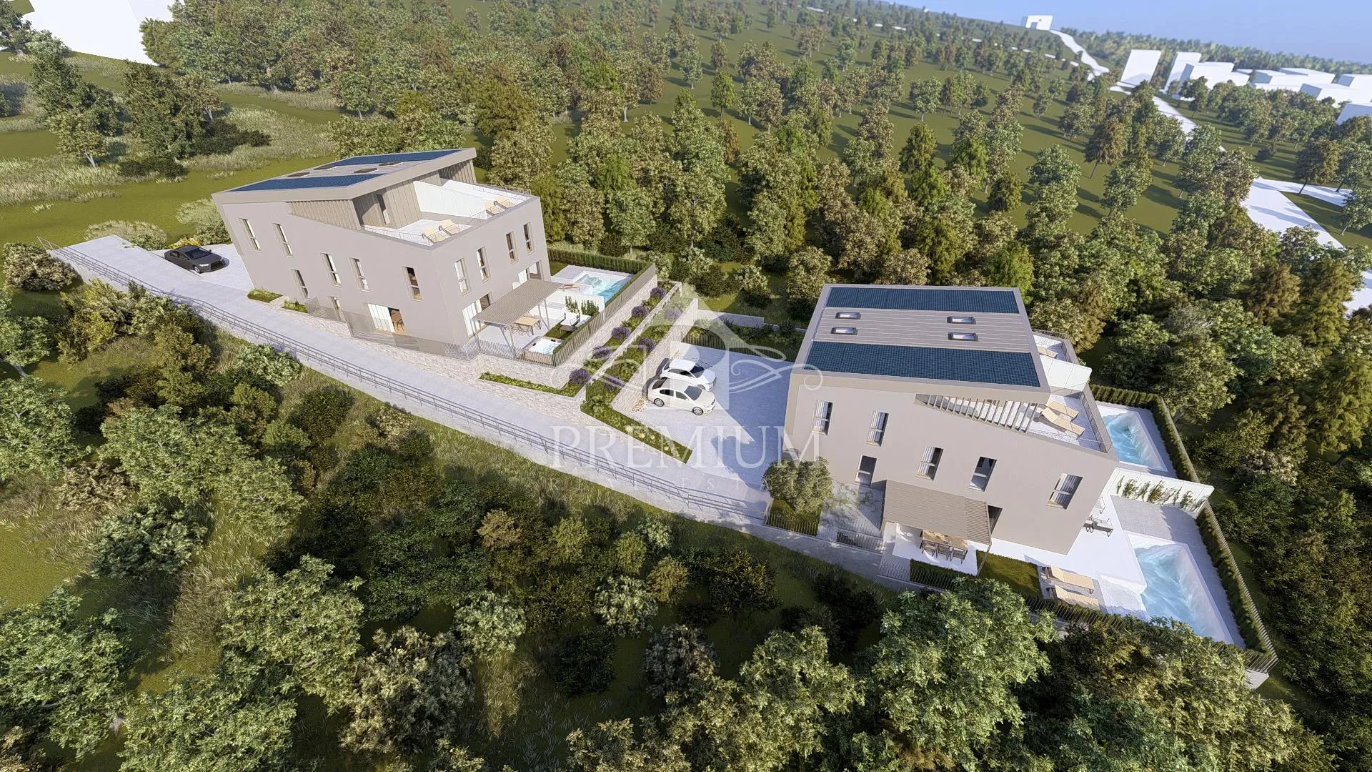 novogradnja sa okućnicom, pogled, garaža - slika 13