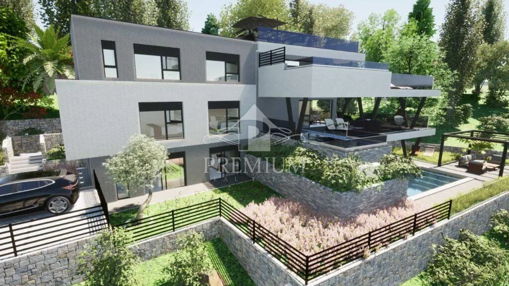 penthouse sa bazenom i parkingom, panoramski pogled - slika 17