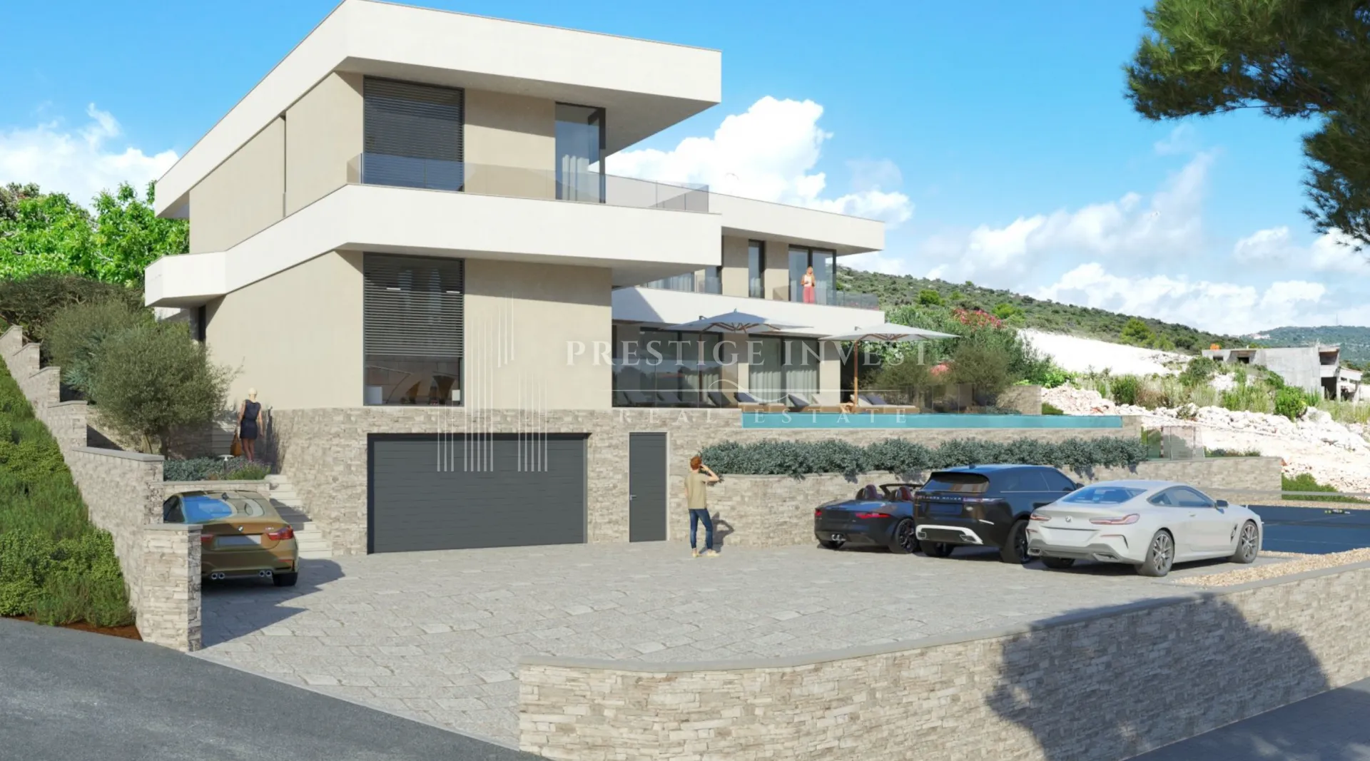 luksuzna vila- 5 soba, galerija, lift, bazen- 35m od plaže - slika 12