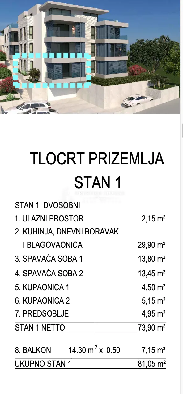 primošten- s1- 2 soban stan - prizemlje- pogled na more - slika 42