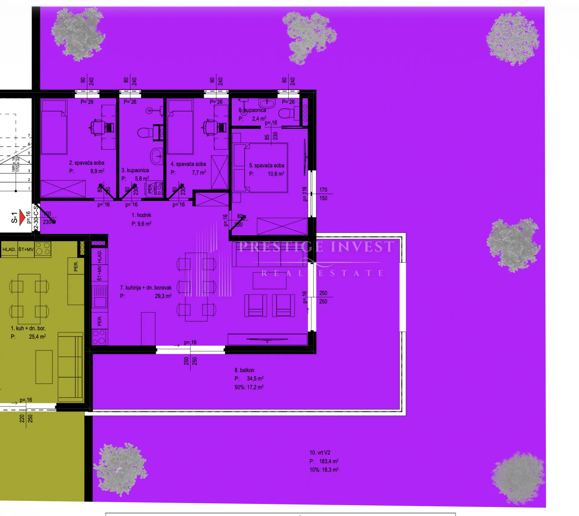 zadar novogradnja - s1- tosoban stan s vrtom- 118m2 - slika 23