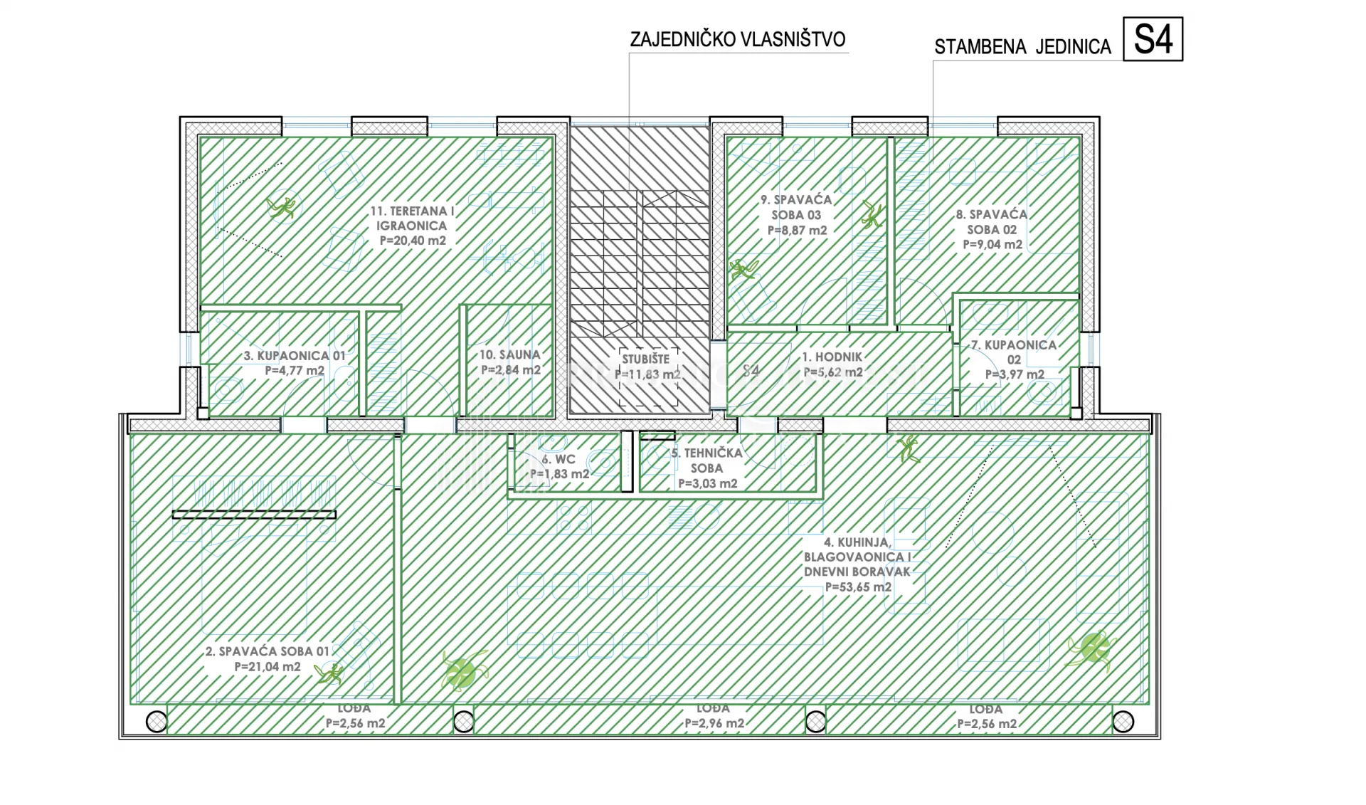 diklo- penthouse 153m2, pogled na more- garaža, wellnes- z2s4 - slika 31