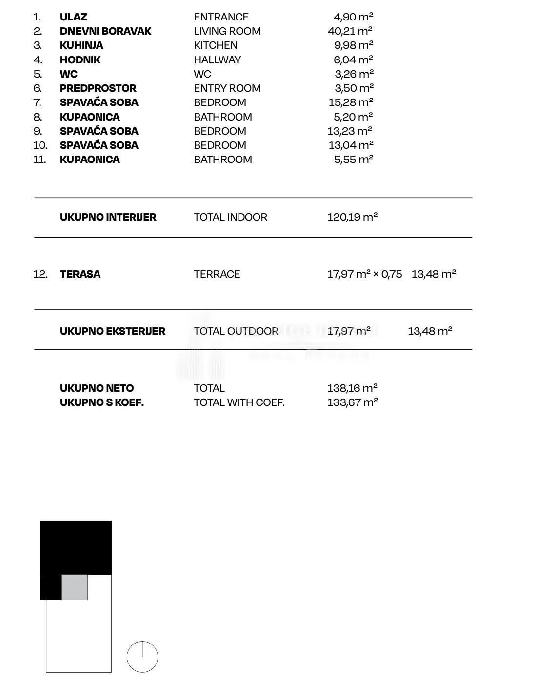 split centar- s05-2.kat- 3soban stan-100m od plaže - slika 4