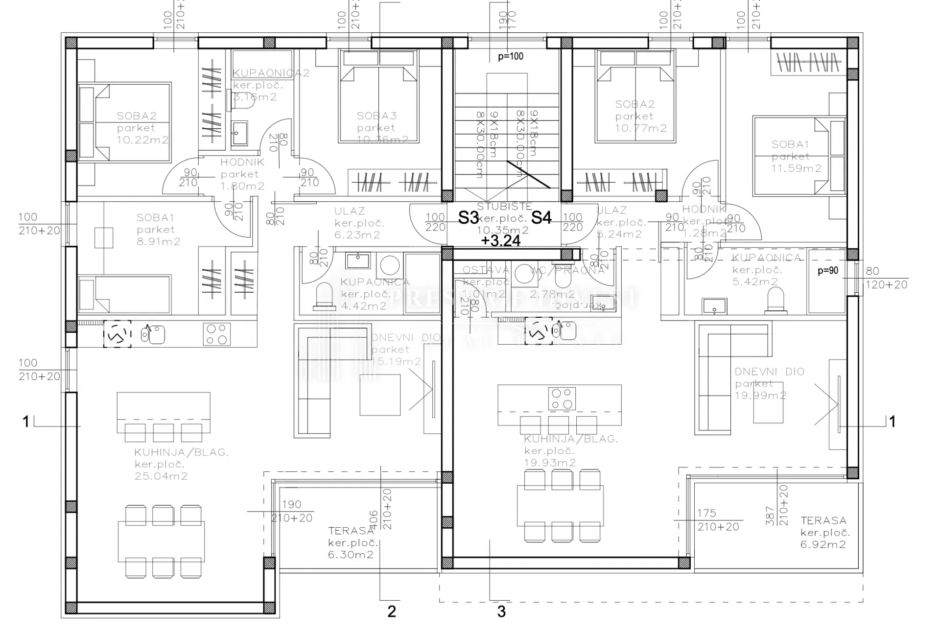 sukošan novogradnja- 3 soban stan s3 91m2 - slika 52
