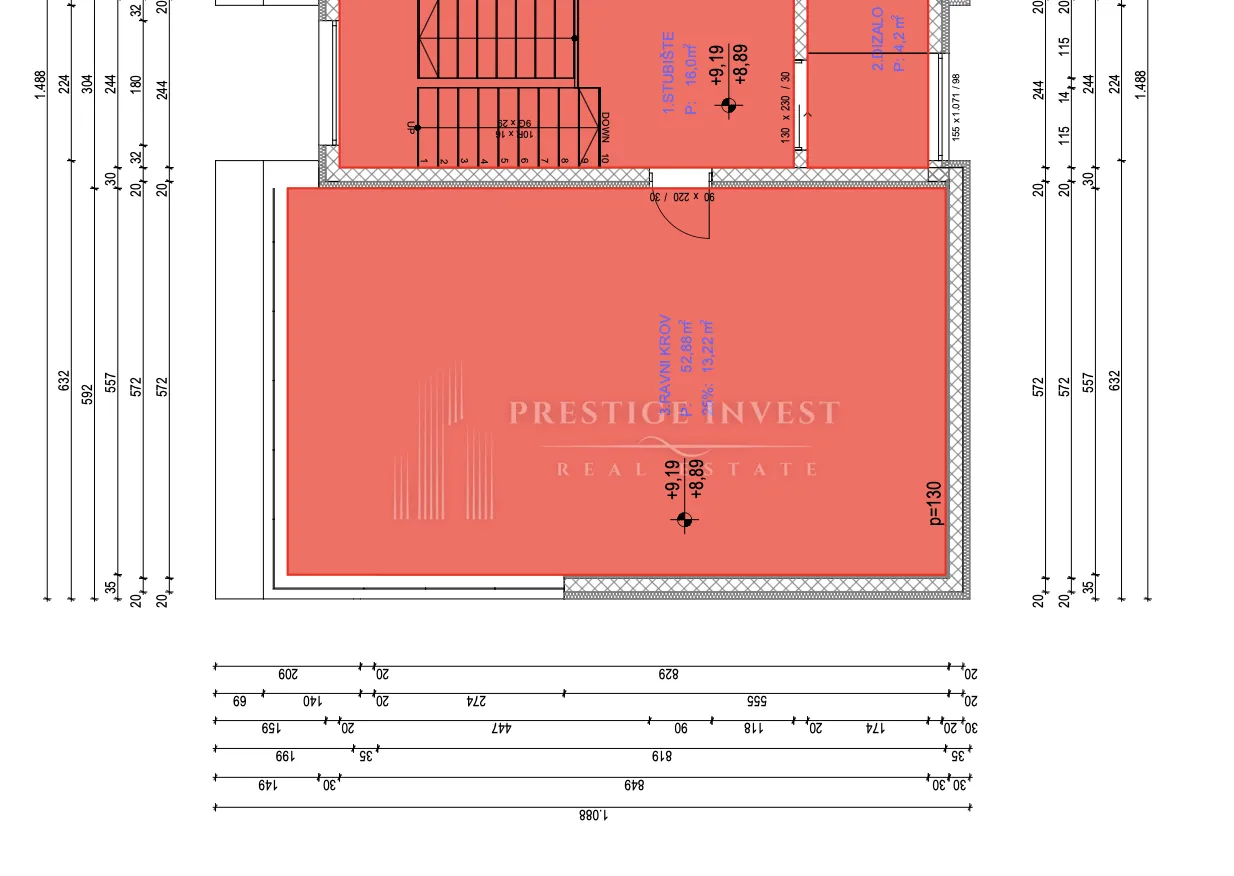 sukošan- penthouse s privatnim liftom - 216m2 - slika 46