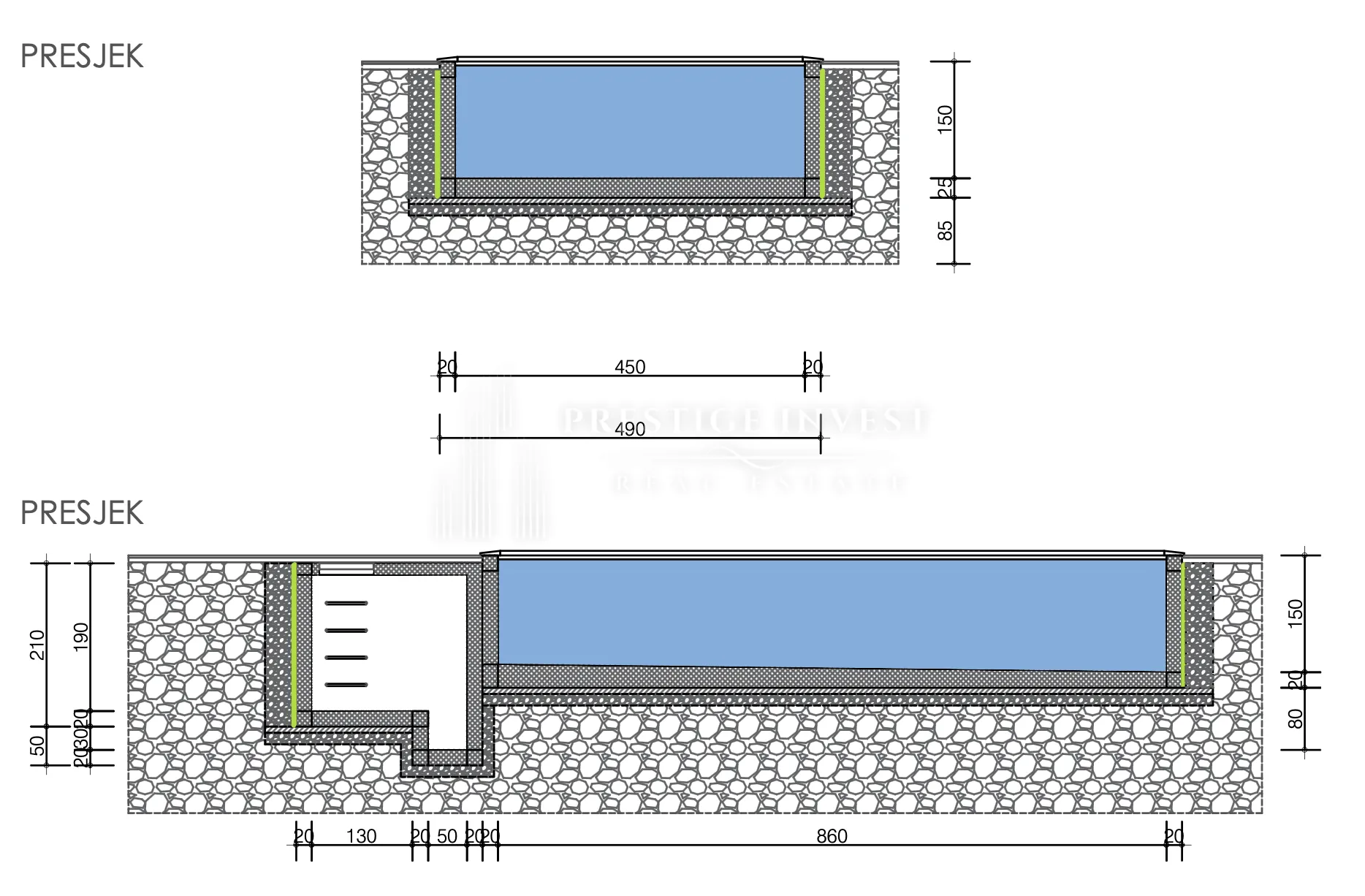 luksuzna prizemnica s 2550m2 okućnice i bazenom - slika 74