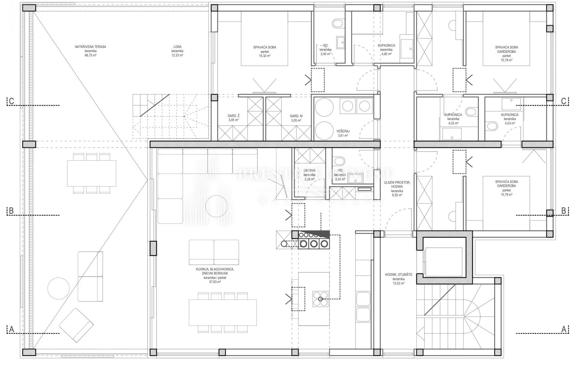 luksuzni penthouse- krovna terasa i bazen - slika 13