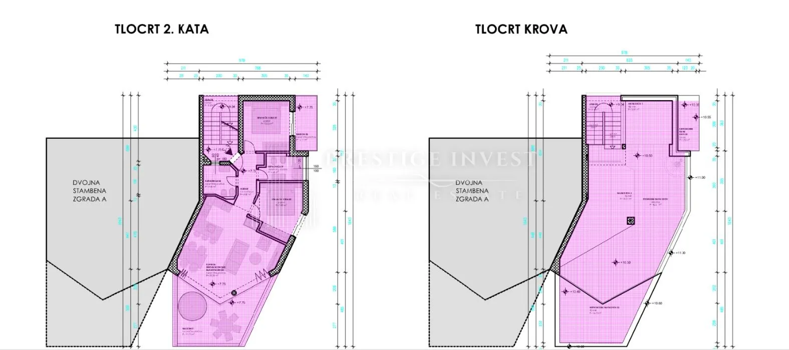 trogir-penthouse s krovnom terasom-103 m2-pogled na more - slika 10