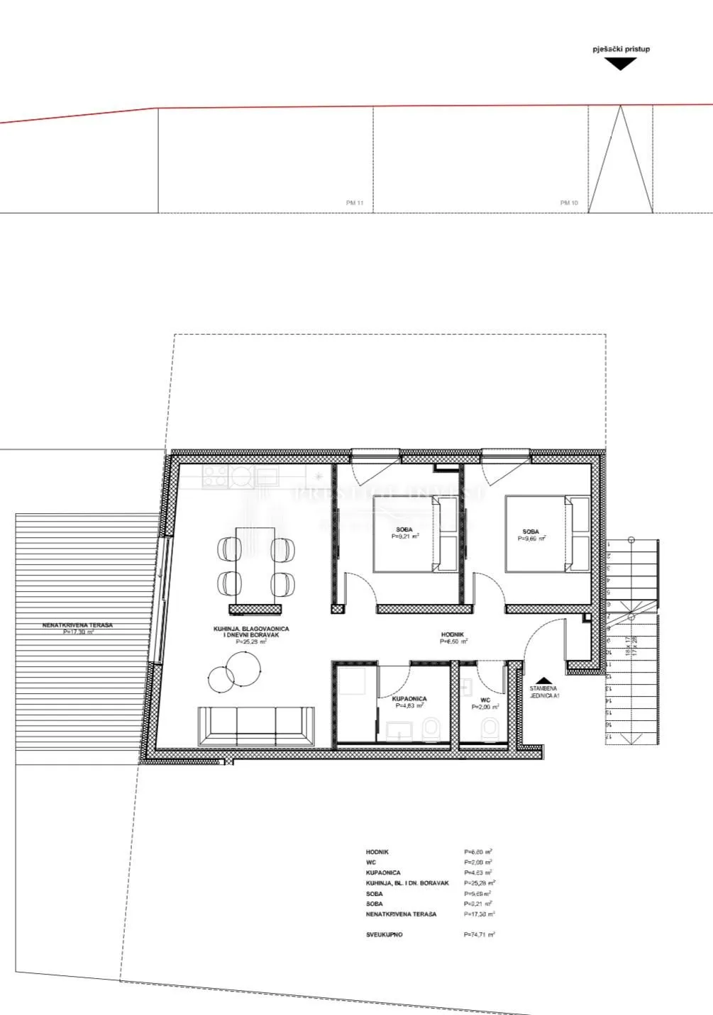 tribunj-novogradnja-stan u prizemlju 74m2, prvi red do mora - slika 11