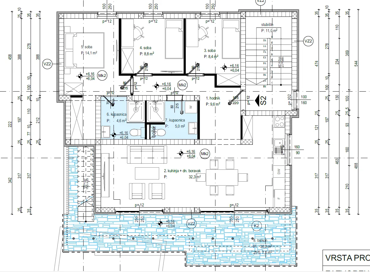 kožino- luksuzan penthouse s panormskim pogledom, 90m od mora - slika 26