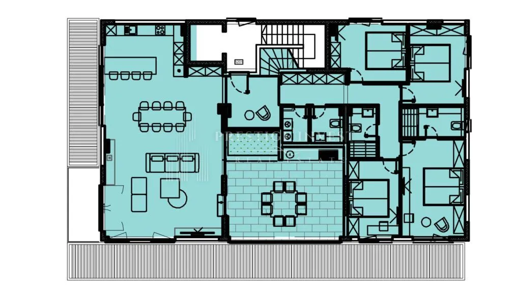 sukošan-s201- luksuzan penthouse-1.red uz more - krovna terasa - slika 45