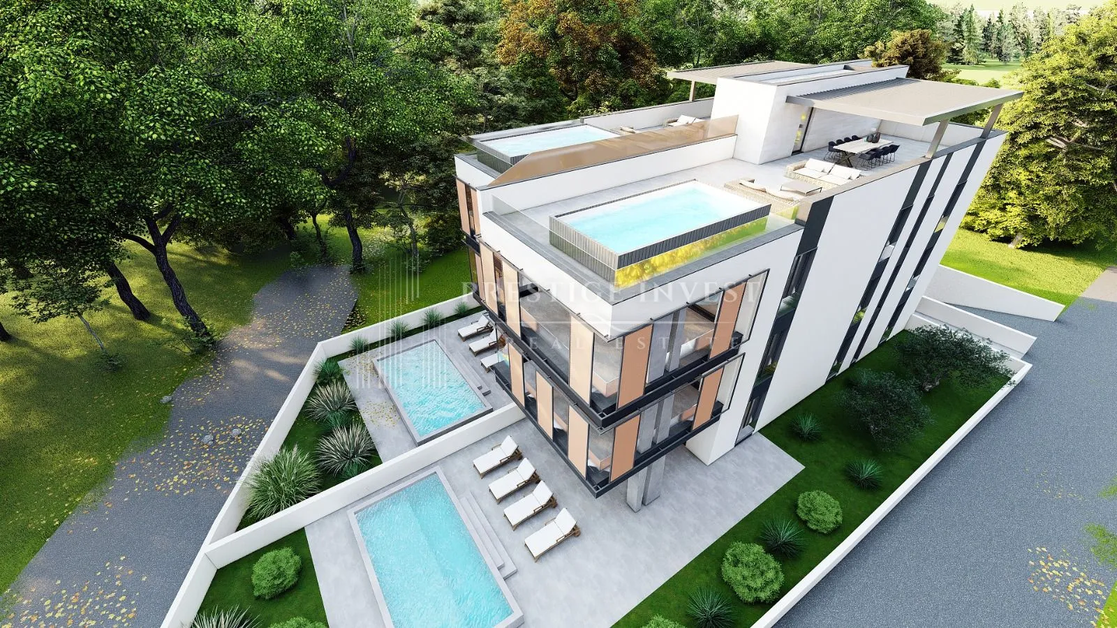 diklo- luksuzan penthouse s6- prvi red uz more i krovna terasa - slika 12