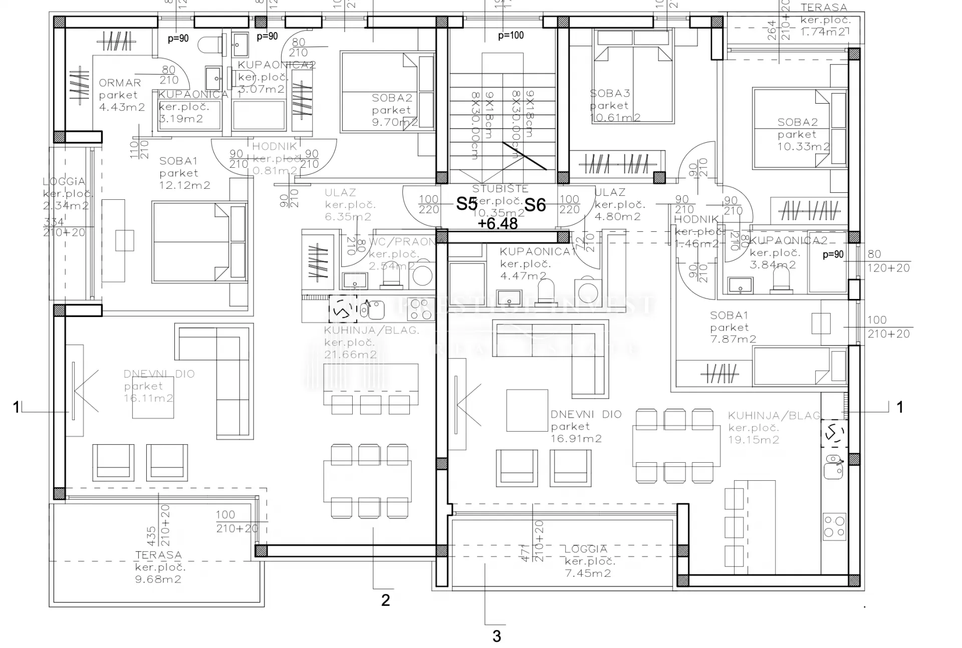 sukošan novogradnja- 3-sobni penthouse s krovnom terasom- s6 - slika 60