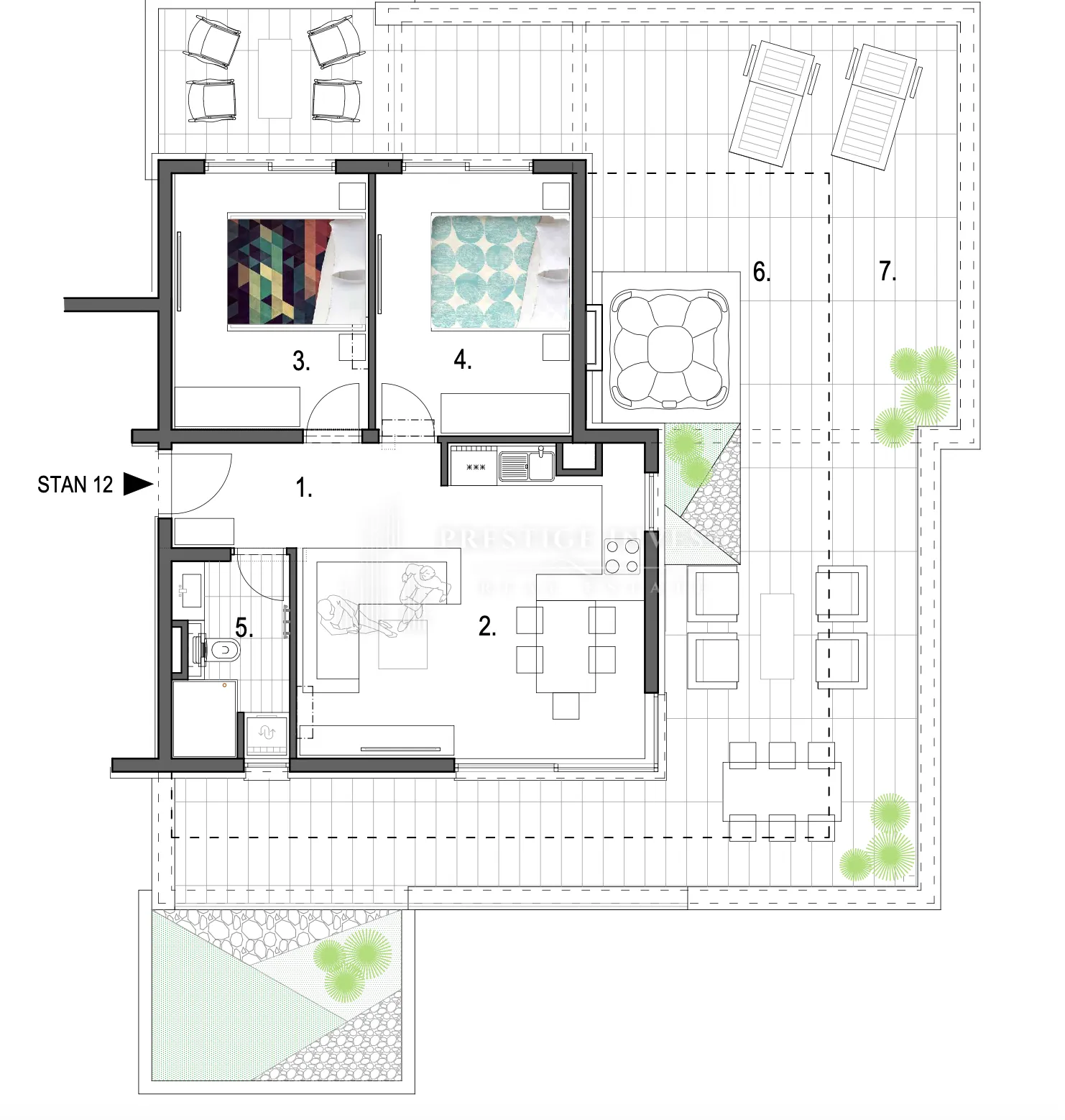 primošten- s12 dvosoban penthouse 50m od plaže - slika 41