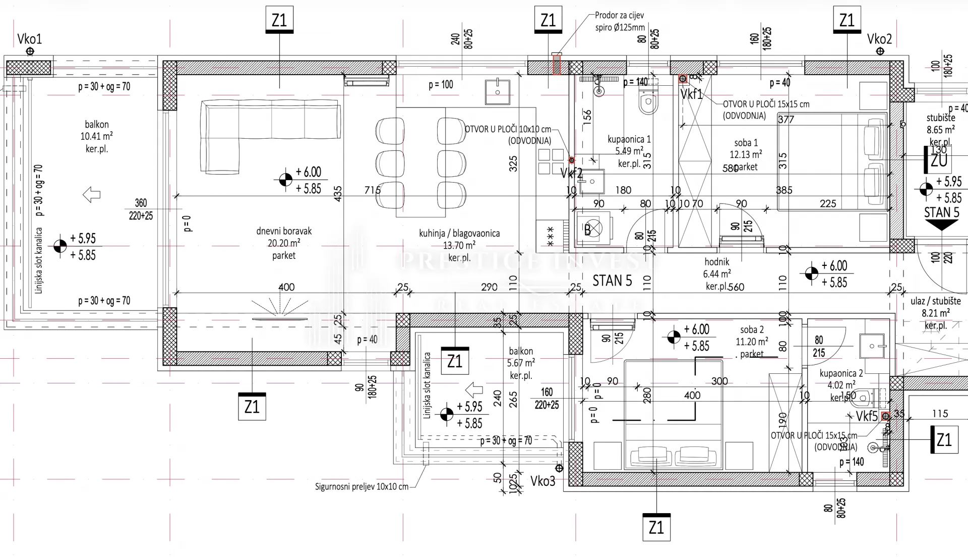 bibinje- s5- dvosoban penthouse s krovnom terasom - slika 38