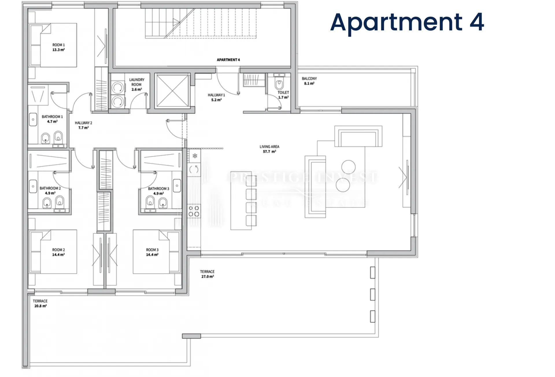penthouse s privatnim liftom i krovnom terasom- prvi red - slika 46