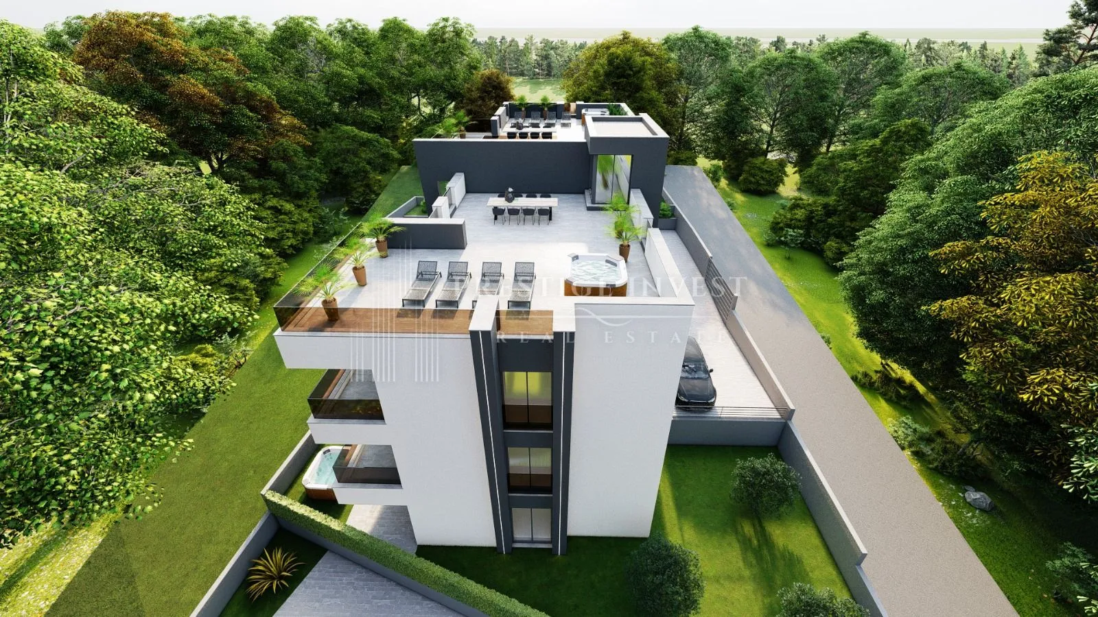 diklo-penthouse s5 s krovnom terasom-pogled na more - slika 7