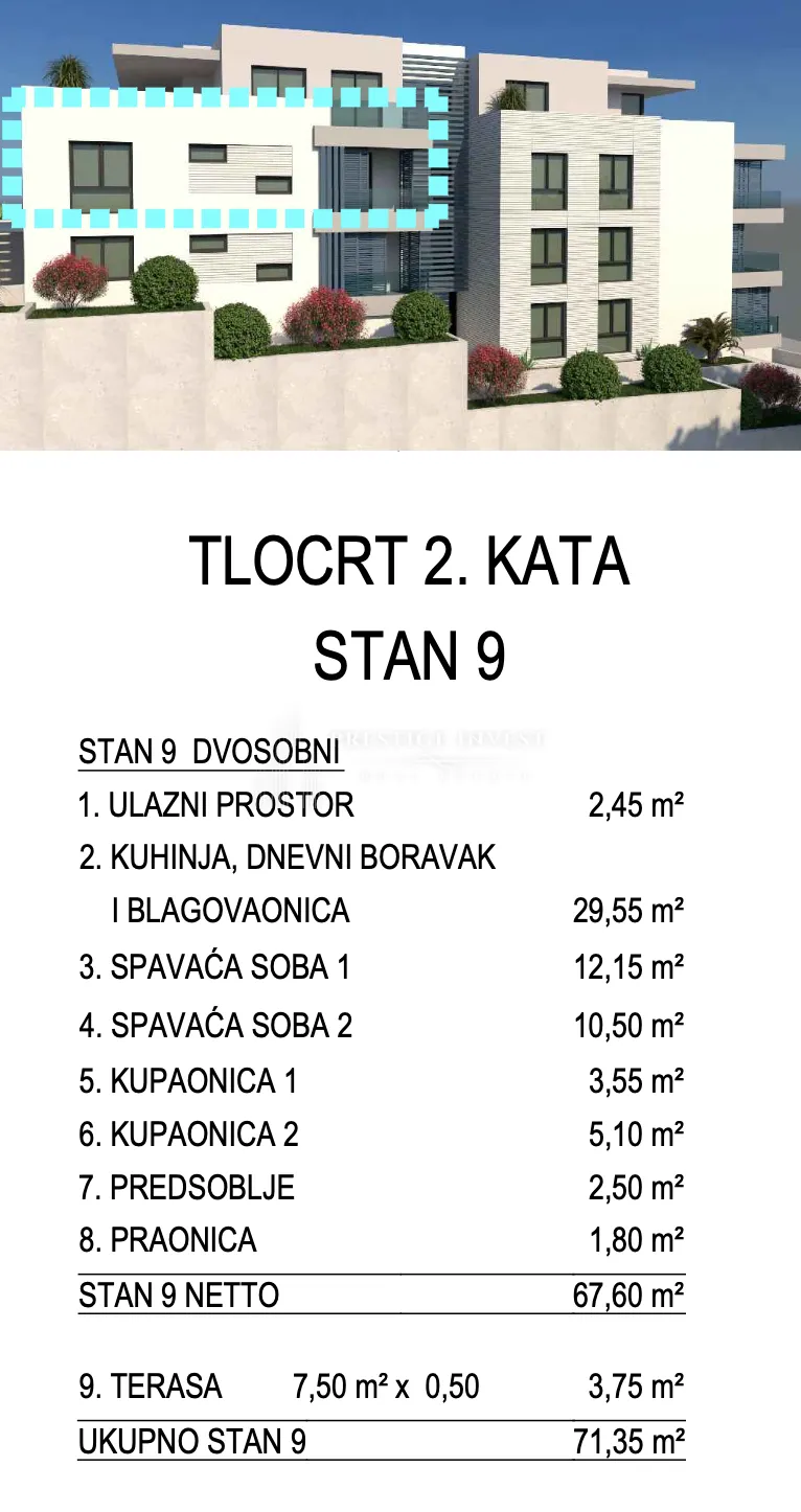 primošten- dvosoban stan s9 -50m od plaže - slika 40