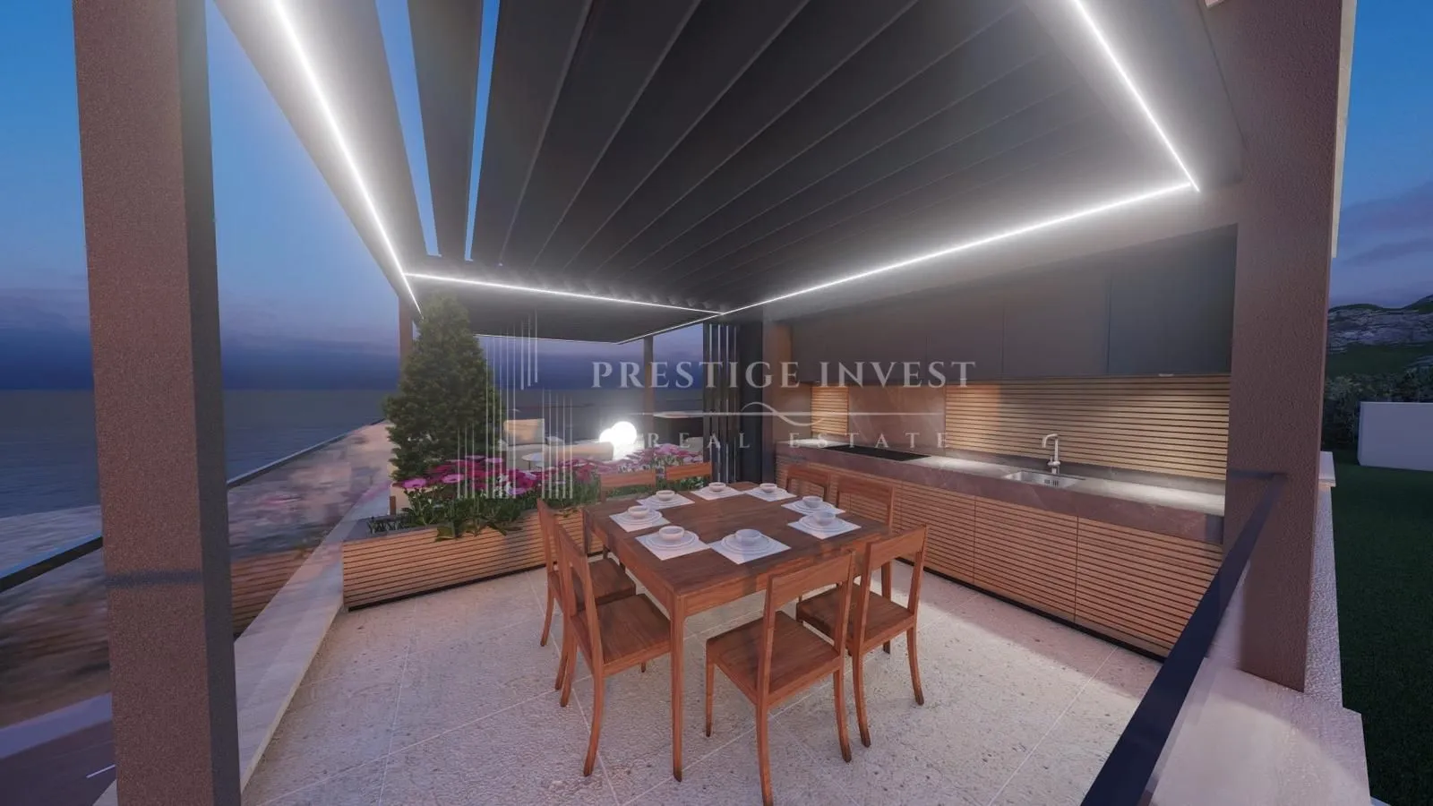 sukošan-s201- luksuzan penthouse-1.red uz more - krovna terasa - slika 36