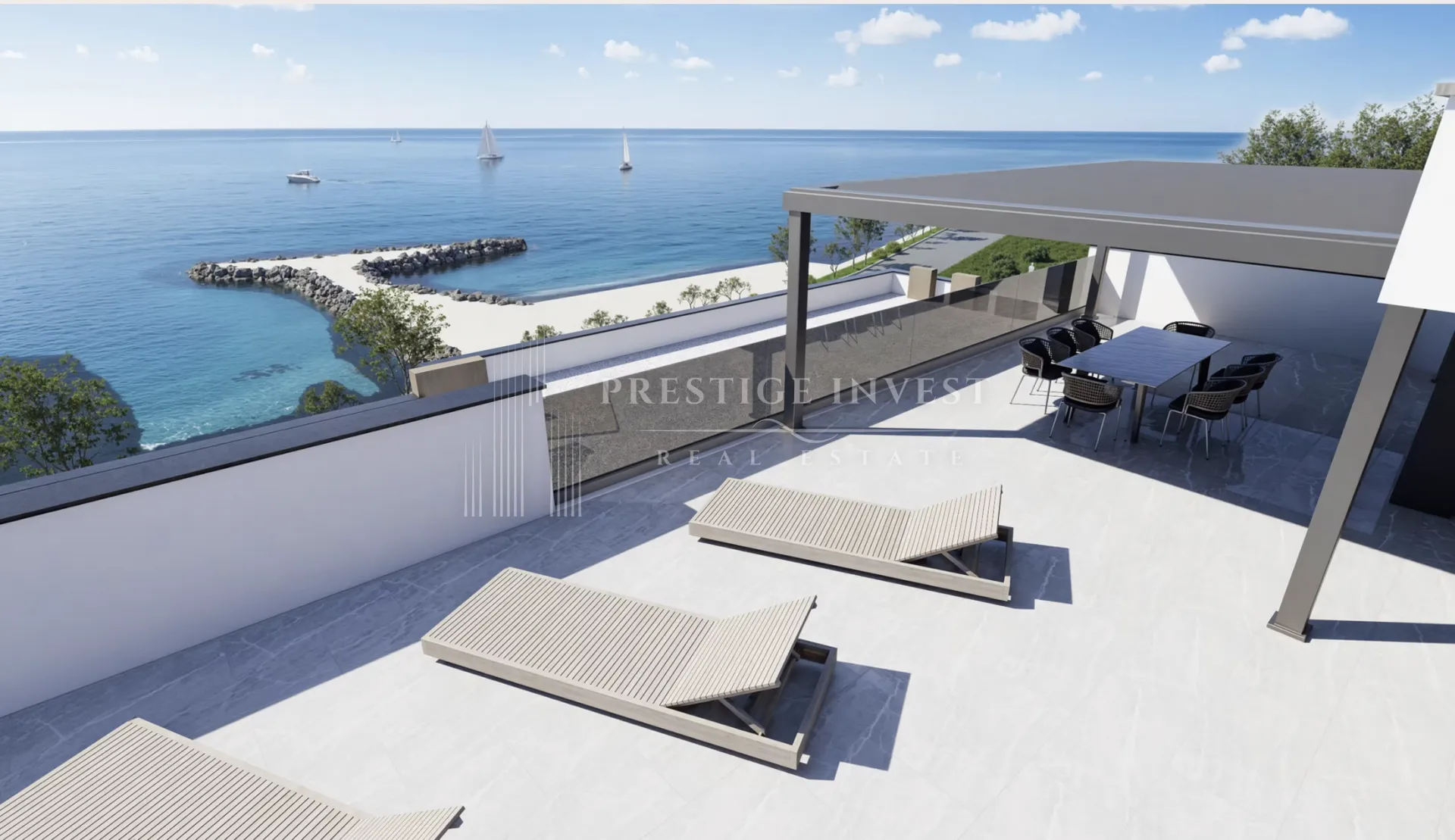 PENTHOUSE- prvi red uz more- privatni lift- 343m2 - Zaton, Nin