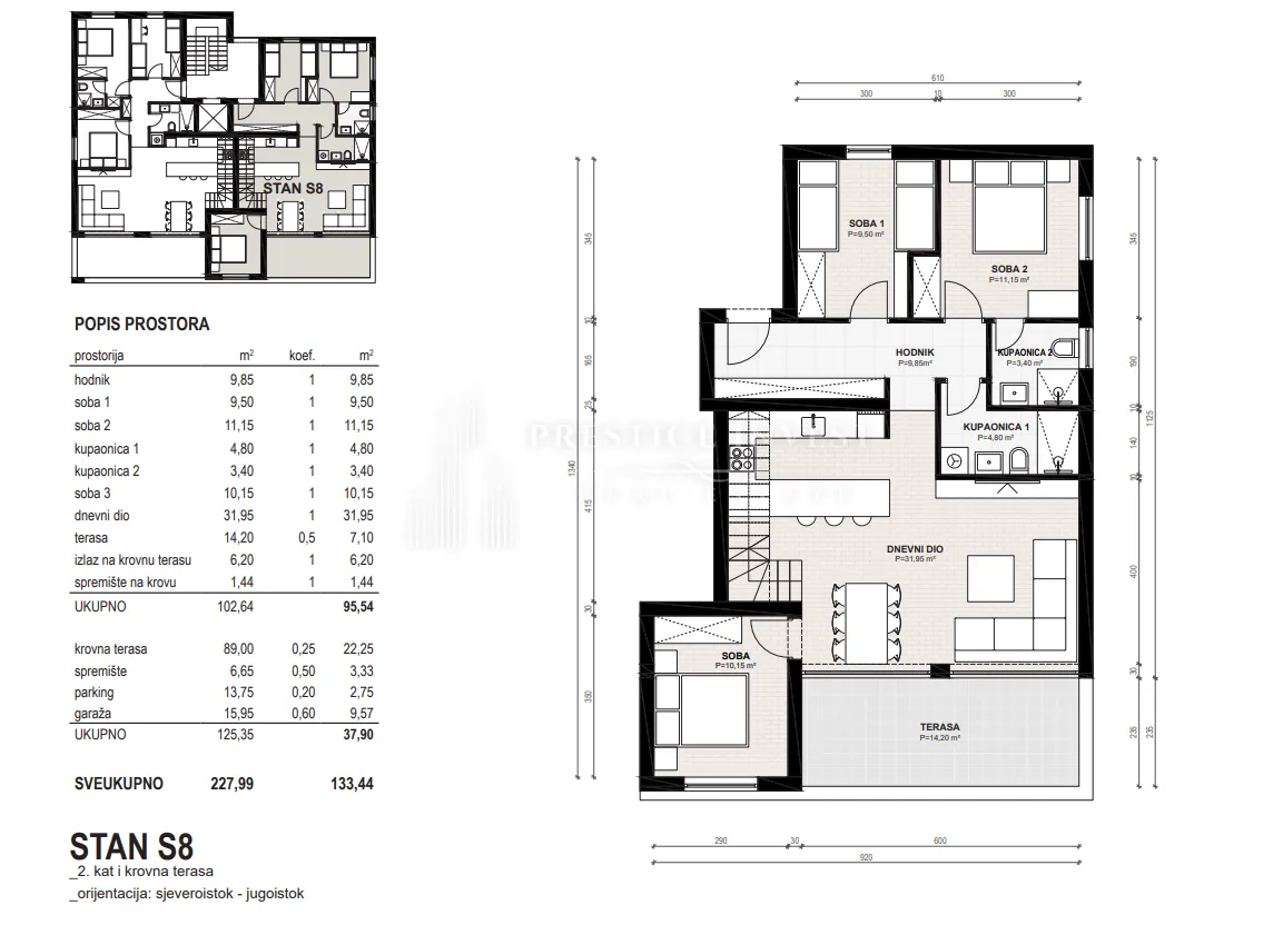 zadar-trosoban penthouse s8 s krovnom terasom - slika 4