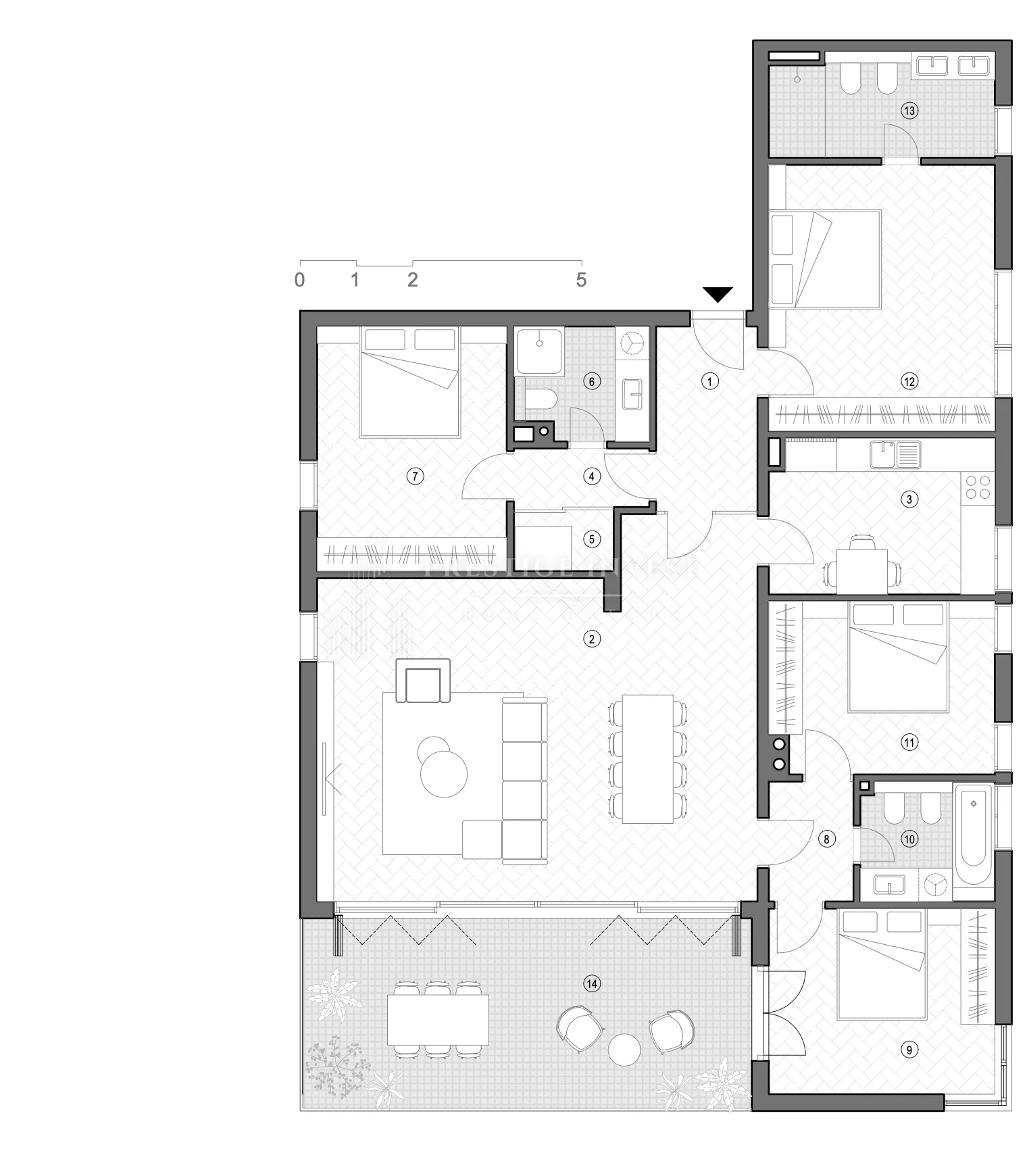 split centar- s02- 1.kat- 100m od plaže - slika 4