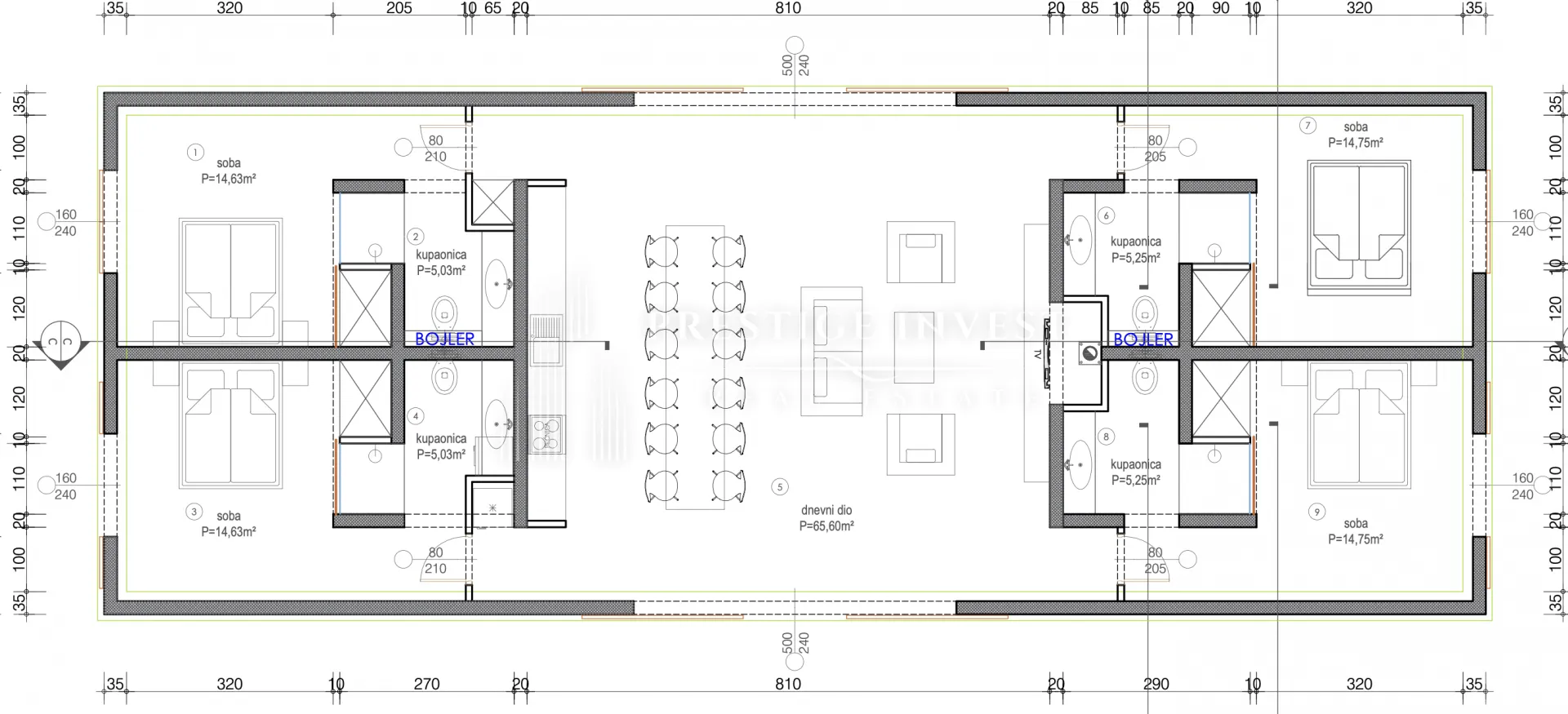 luksuzna prizemnica s 2550m2 okućnice i bazenom - slika 70