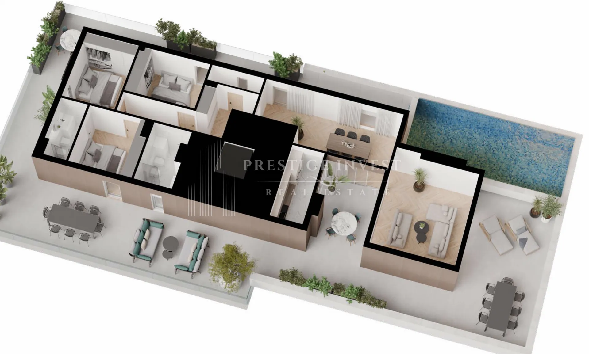 luksuzan penthouse u centru splita pogled na more, blizina mora - slika 9