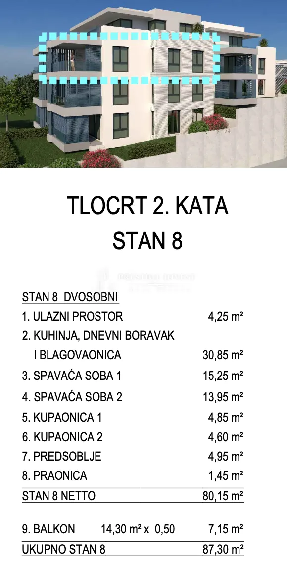 primošten- dvosoban stan s8 s pogledom na more - slika 43