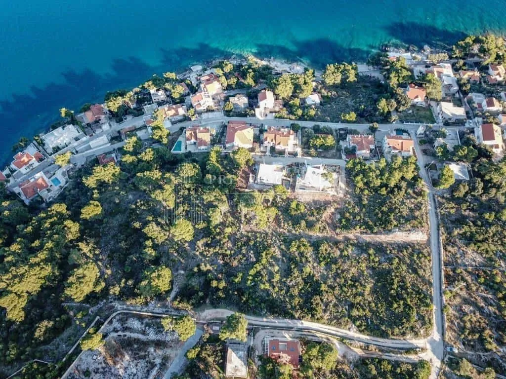 građevinsko zemljište s otvorenim pogledom na more, sumartin, 608 m2 - slika 2