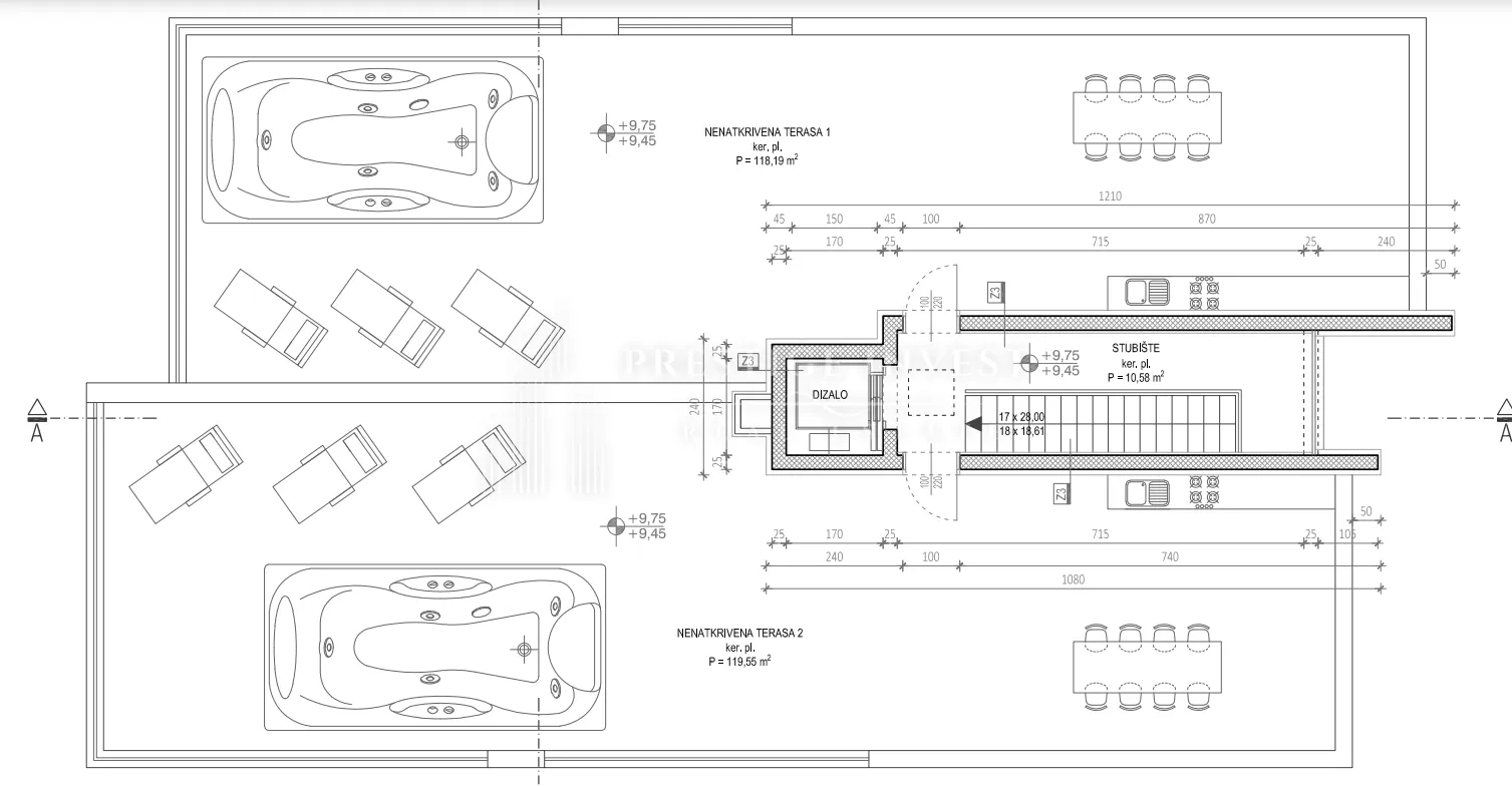 diklo- luksuzan penthouse s6- prvi red uz more i krovna terasa - slika 17