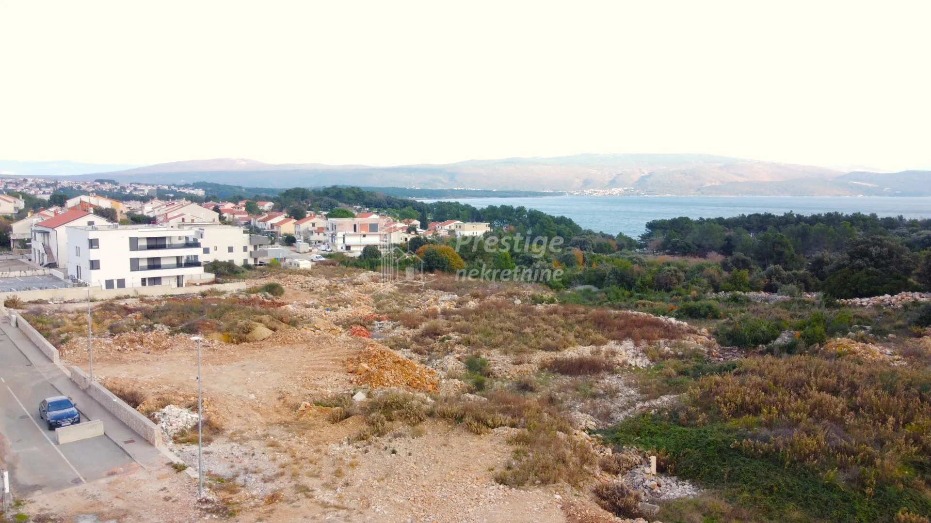 Grad Krk, atraktivno građevinsko zemljište, 1166 m2