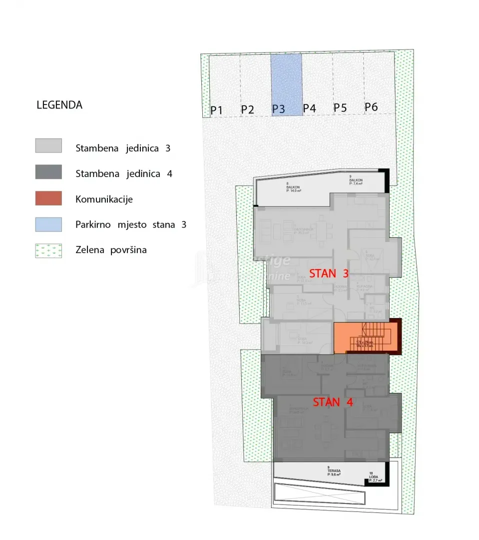 centar, novogradnja 73m2 + 47m2 terase, vrta i parkinga - slika 3