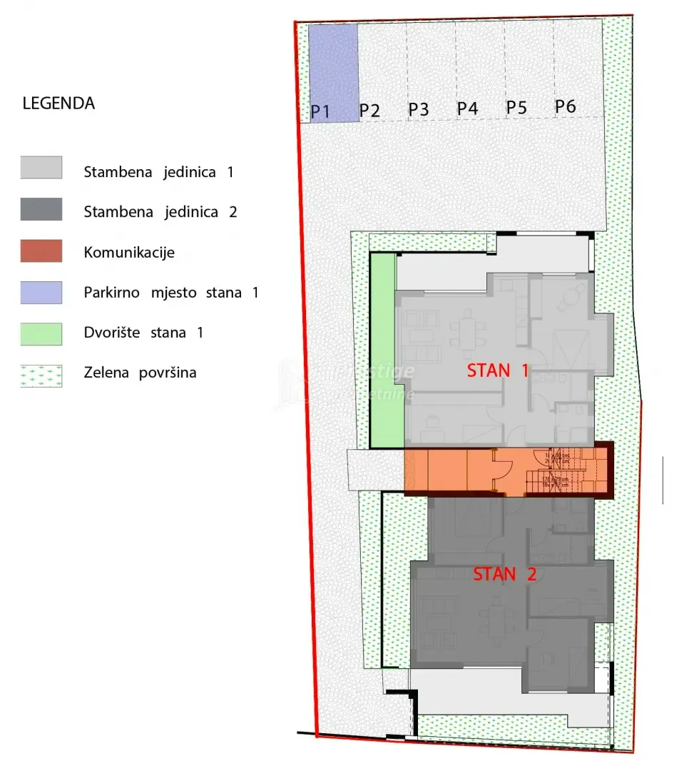 centar, novogradnja 73m2 + 45m2 terase, vrta i parkinga - slika 3