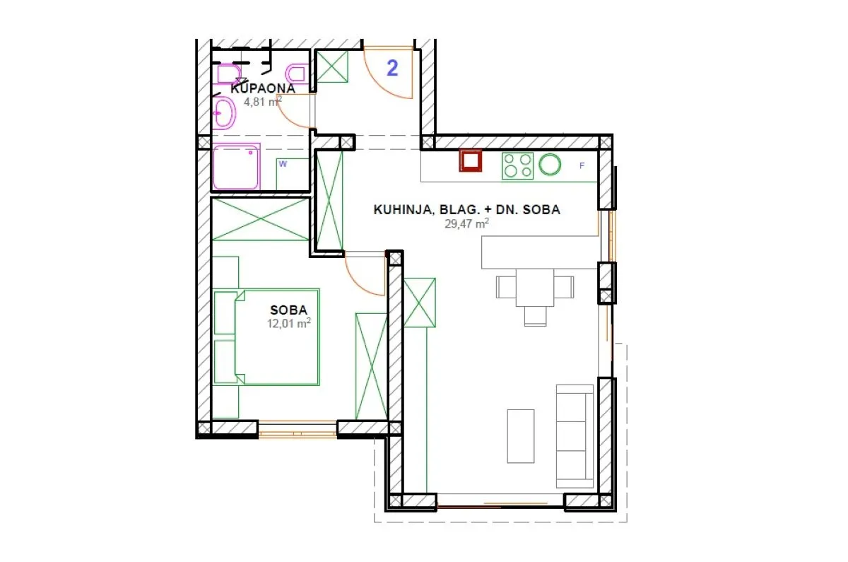 apartman, prodaja, njivice, hrvatska, 46 m2, 300.000,00 eur - slika 7