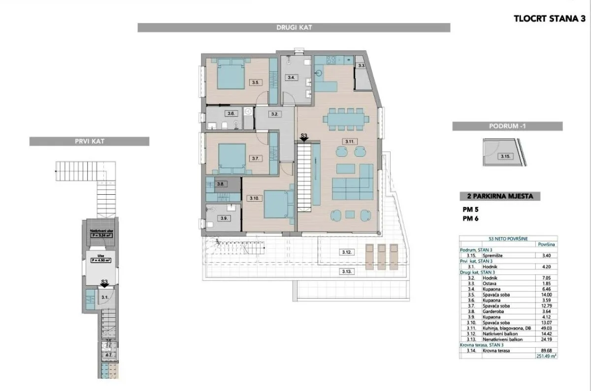 Apartman, prodaja, Grad Krk, Hrvatska, 251 m2, 950.000,00 EUR - Muraj, Krk