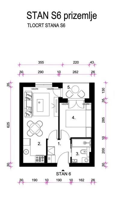 prodaja - dvosobni stan: zagreb (resnik), 32.38 m2, novogradnja - slika 7
