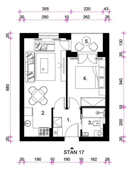 prodaja - dvosobni stan: zagreb (resnik), 33.92 m2, novogradnja - slika 6
