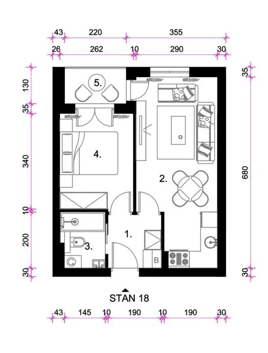 prodaja - dvosobni stan: zagreb (resnik), 33.92 m2, novogradnja - slika 6