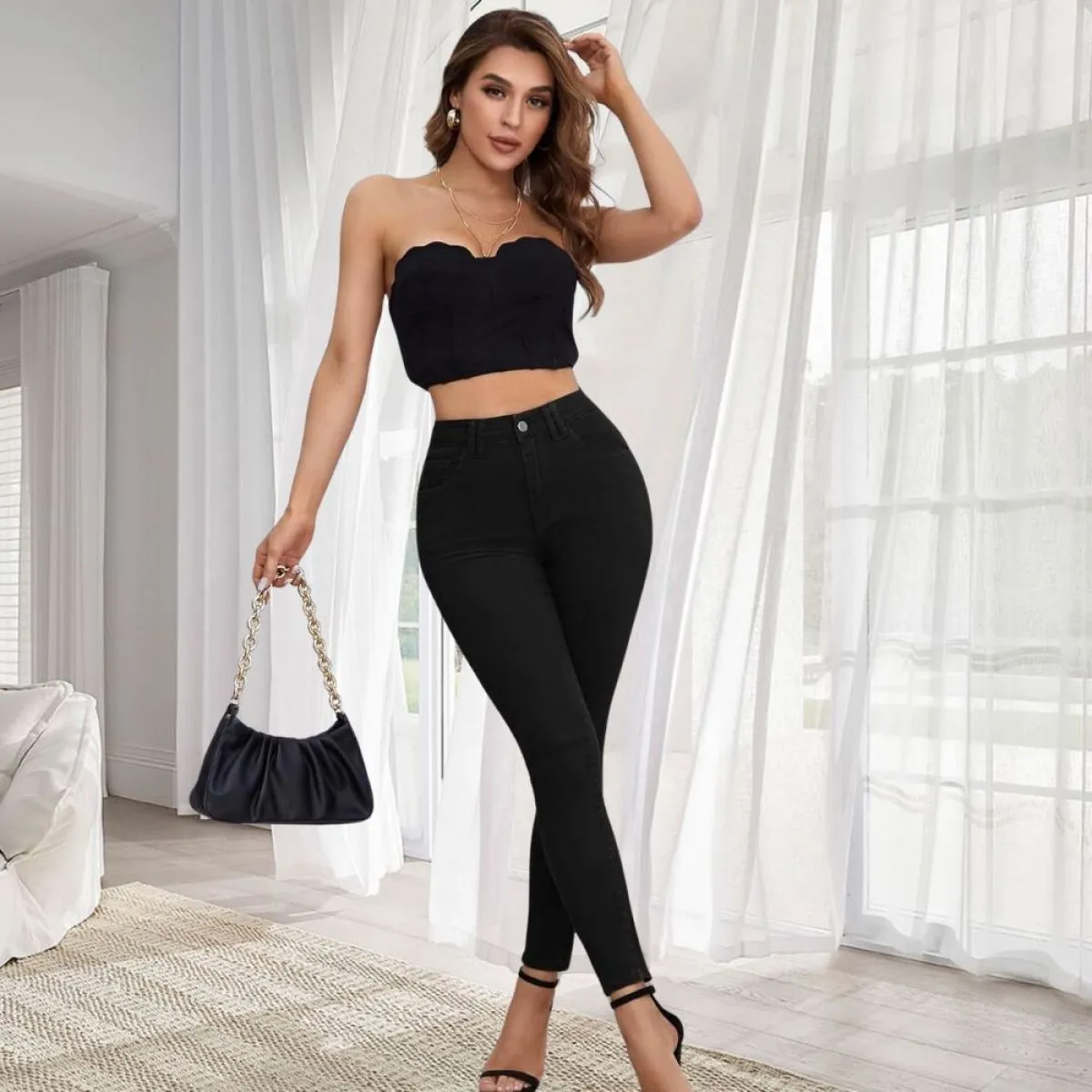 slim traperice visoki struk athena - slika 6
