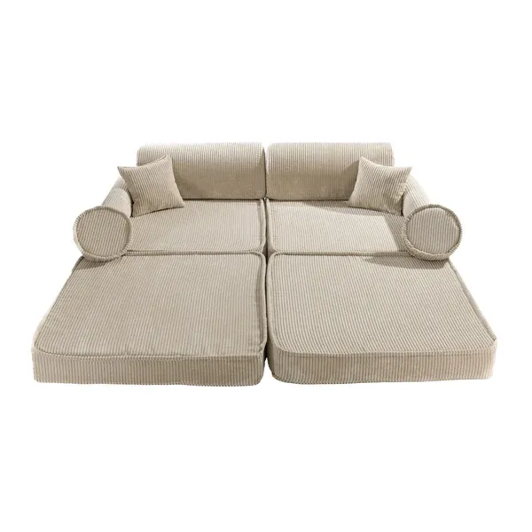 velika modularna sofa za djecu - ecru - slika 6