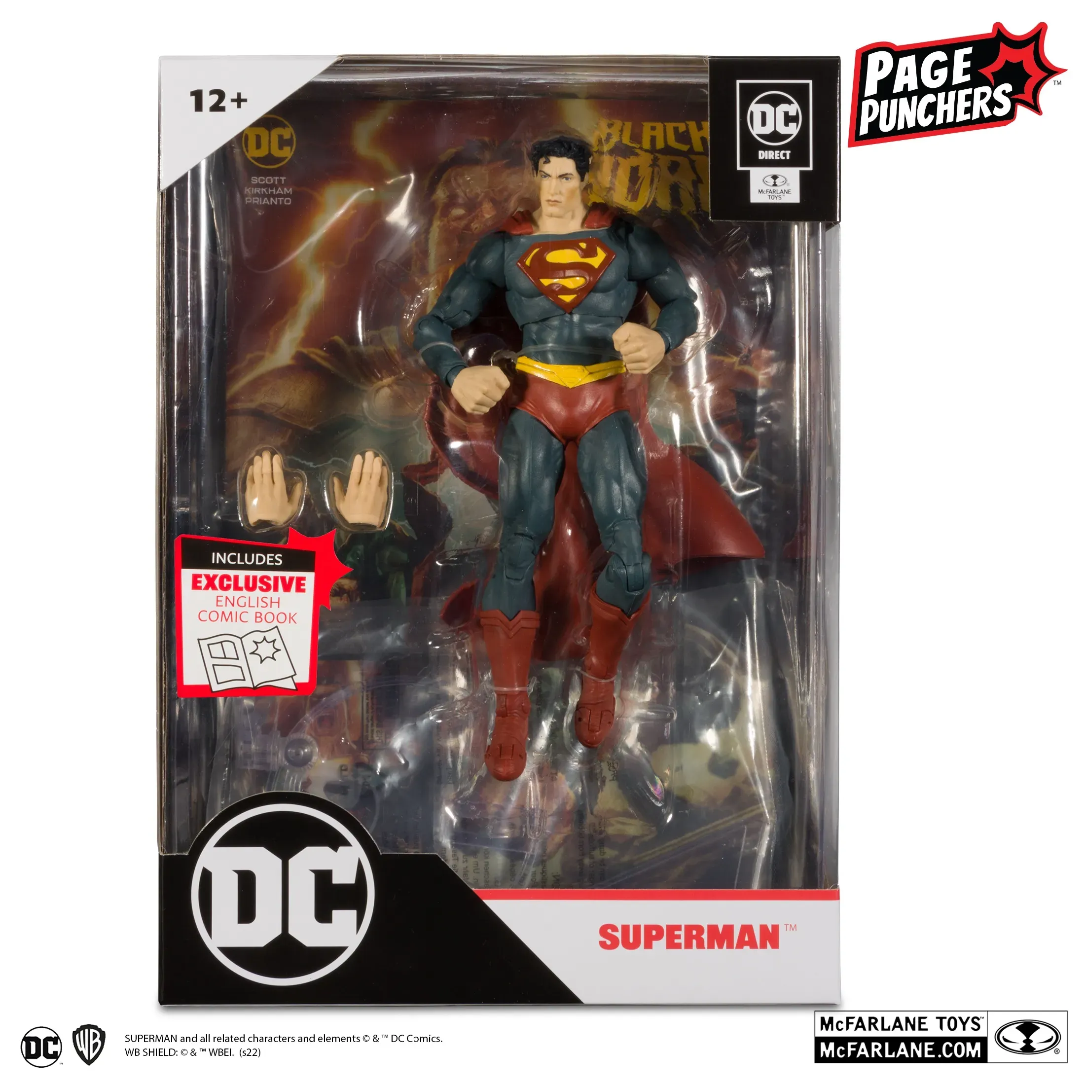dc comics black adam strip + superman figura, 17cm - slika 11