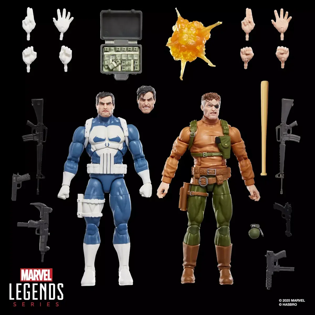 marvel legends series: punisher and nick fury figure, 15cm - slika 9