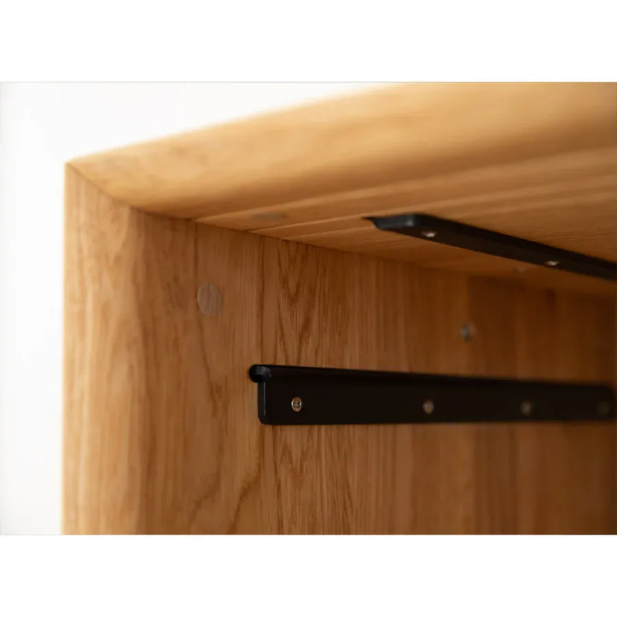 komoda modern loft 101x45cm, materijal: masivno drvo hrast - slika 11