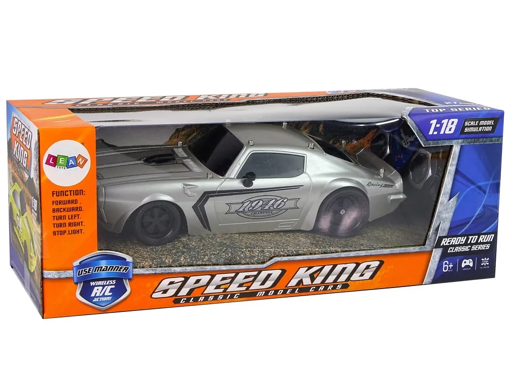 auto na daljinsko upravljanje 1:18 silver champion - sivi - slika 3