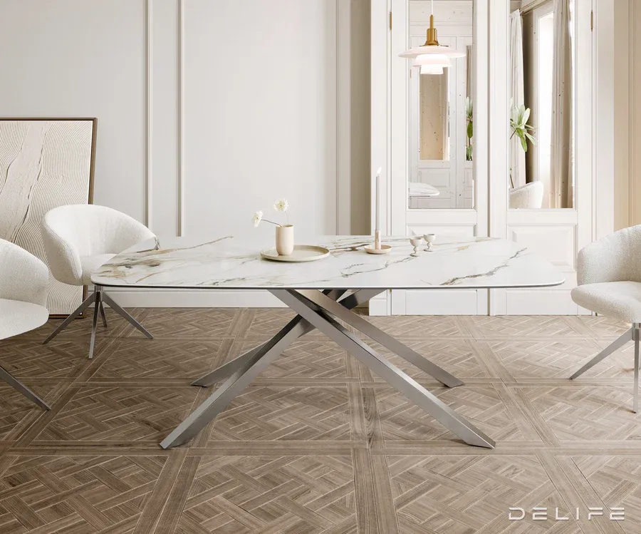 Blagovaonski stol Edge 200x100cm, Materijal: Keramika Calacatta Luxe - Čakovec, Čakovec-zapad