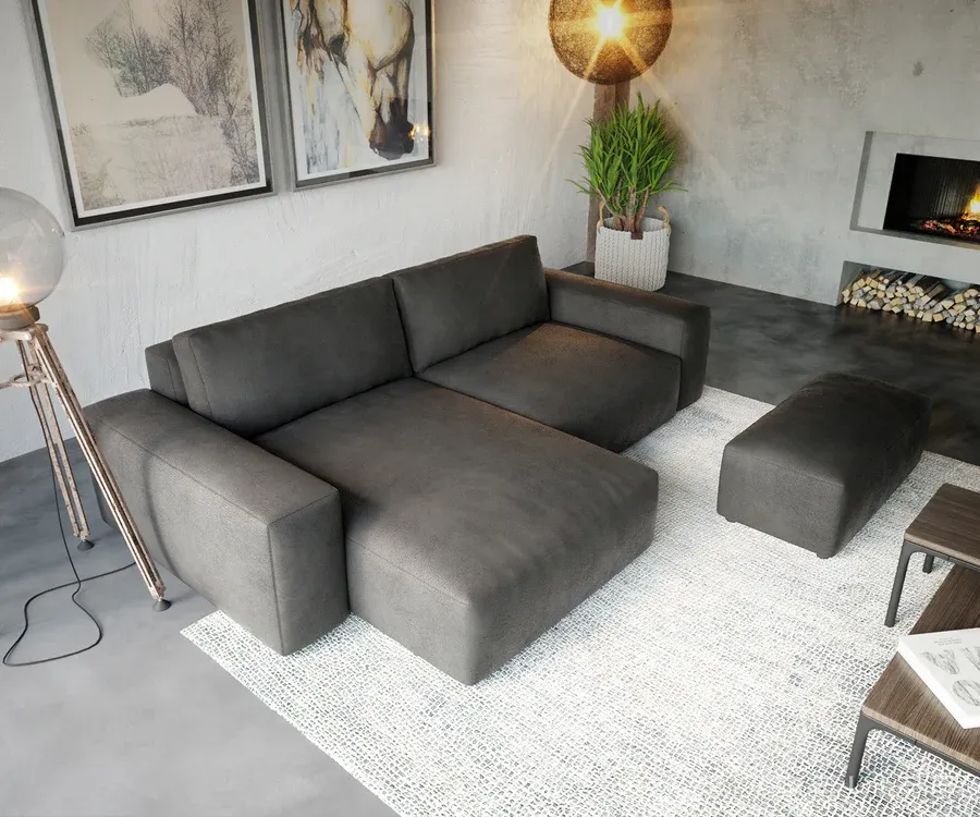 kutna garnitura lanzo xl, materijal: imitacija kože - slika 4