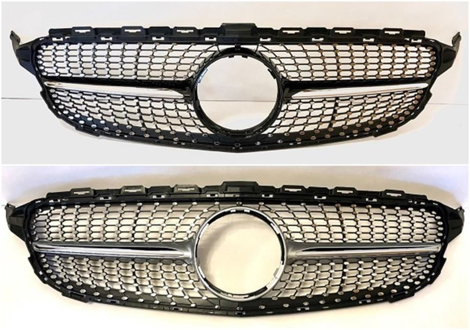 Diamond Maska Za Mercedes Benz C Klasa W205 - Krom - Crna - Županja