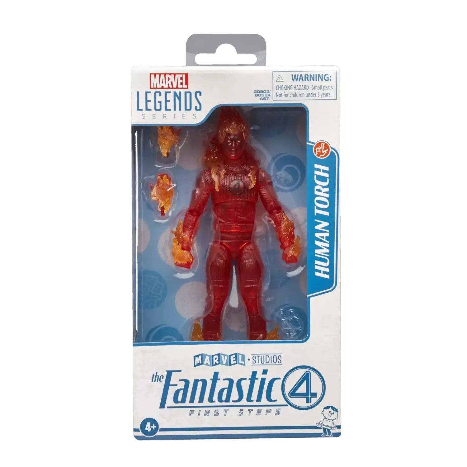 marvel legends series: the fantastic 4 – human torch figura, 15cm - slika 8