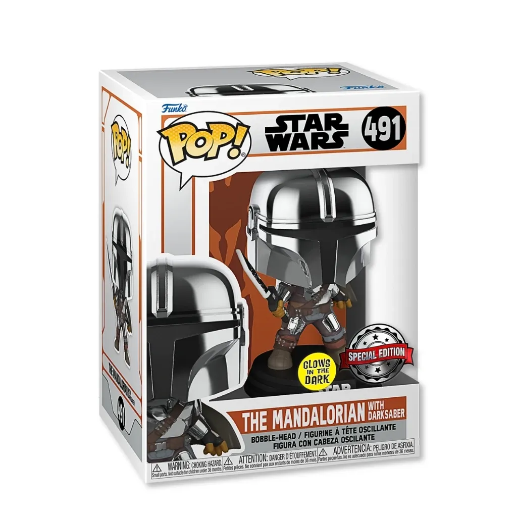 Funko Pop! Star Wars – The Mandalorian with Darksaber (GITD) #491 - Zagreb
